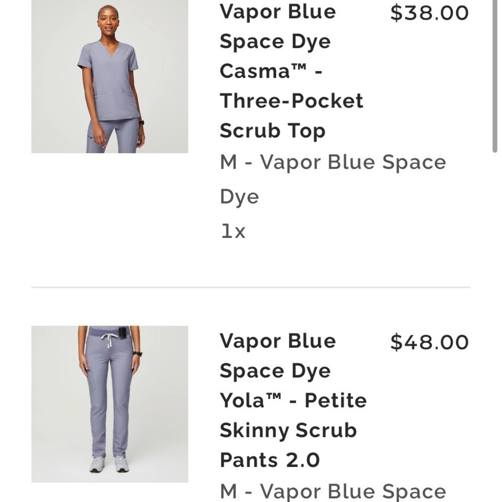 Figs Vapor Blue Space Dye Women's Set